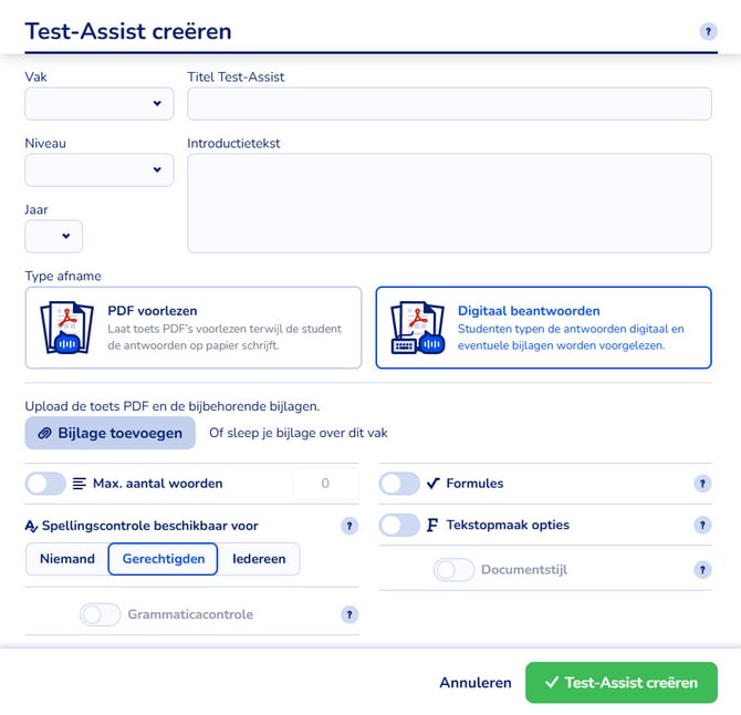 Test-Assist creeren