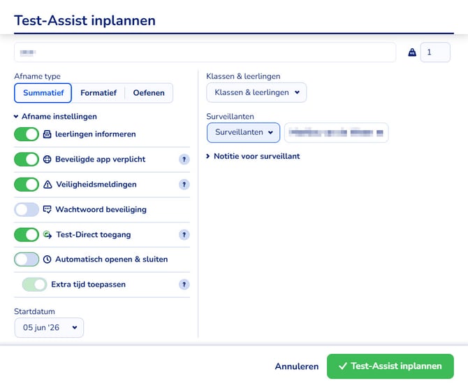 test-assist inplannen - Test-Direct